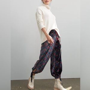 Anthropologie percie velvet harem pants